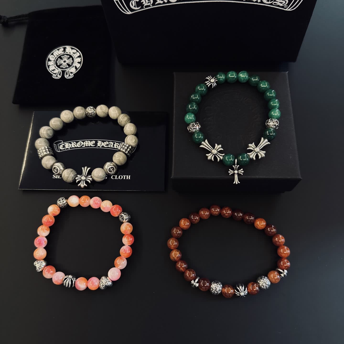 Chrome Hearts Beaded Bracelets Set Chrome Hearts Beaded Bracelets Set